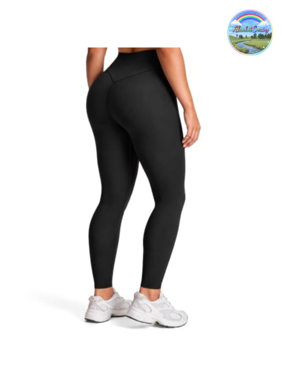 Deep V High Waisted Yoga Leggings 4-Way Stretch Workout Pants